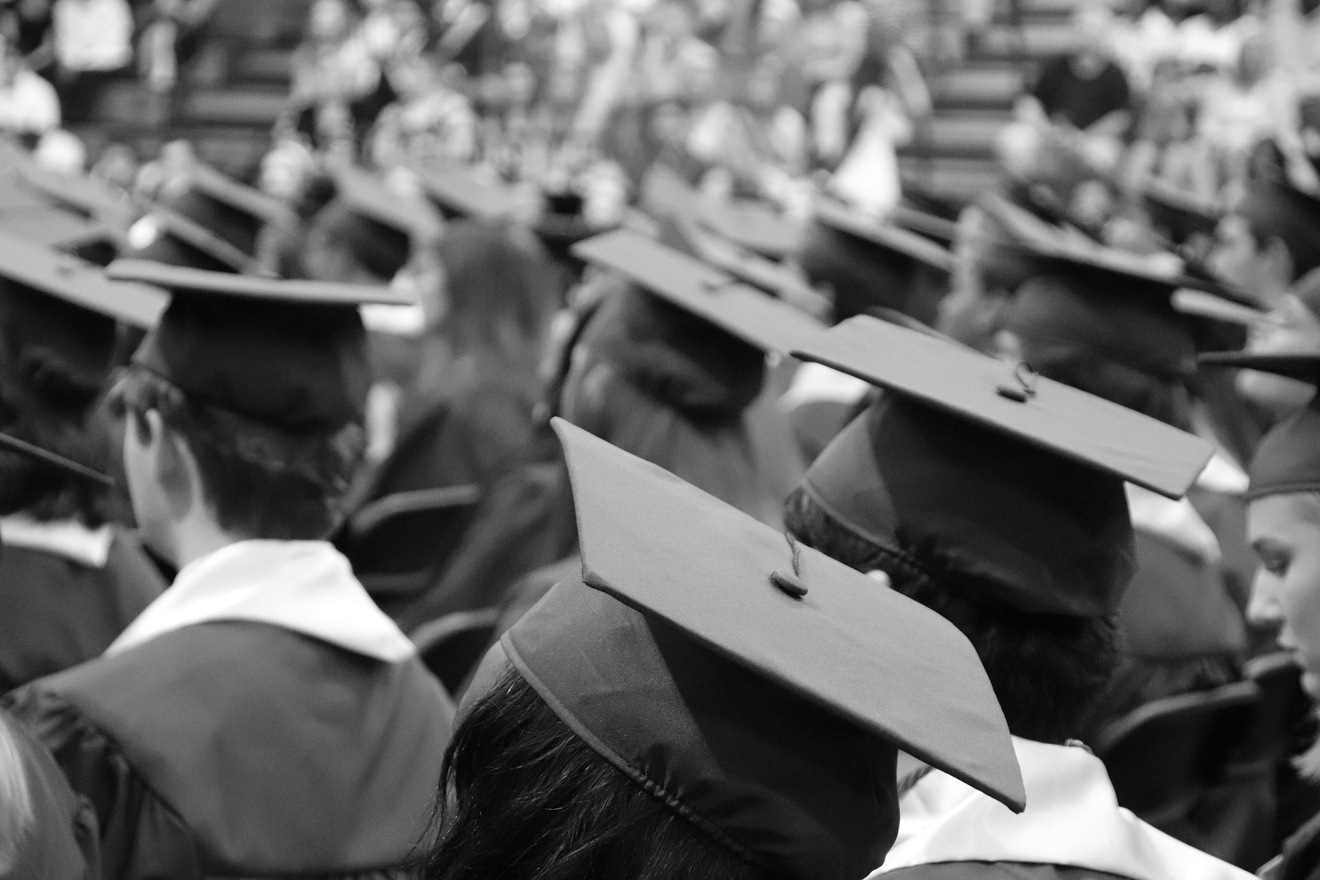 students at graduation