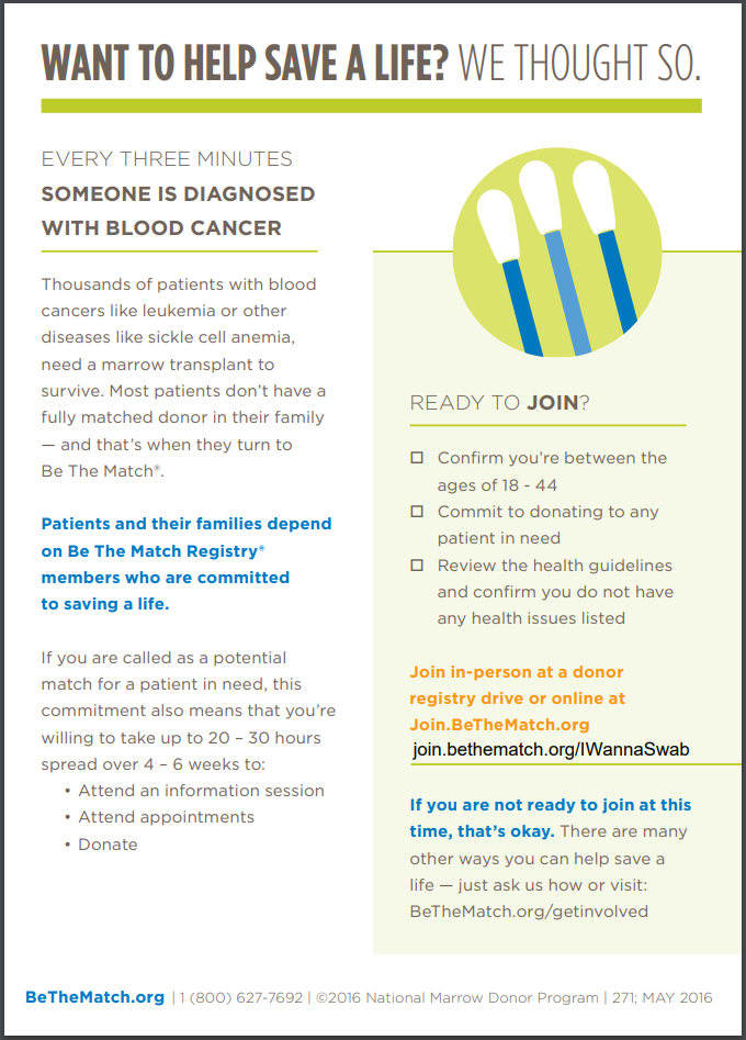 be the match for bone marrow