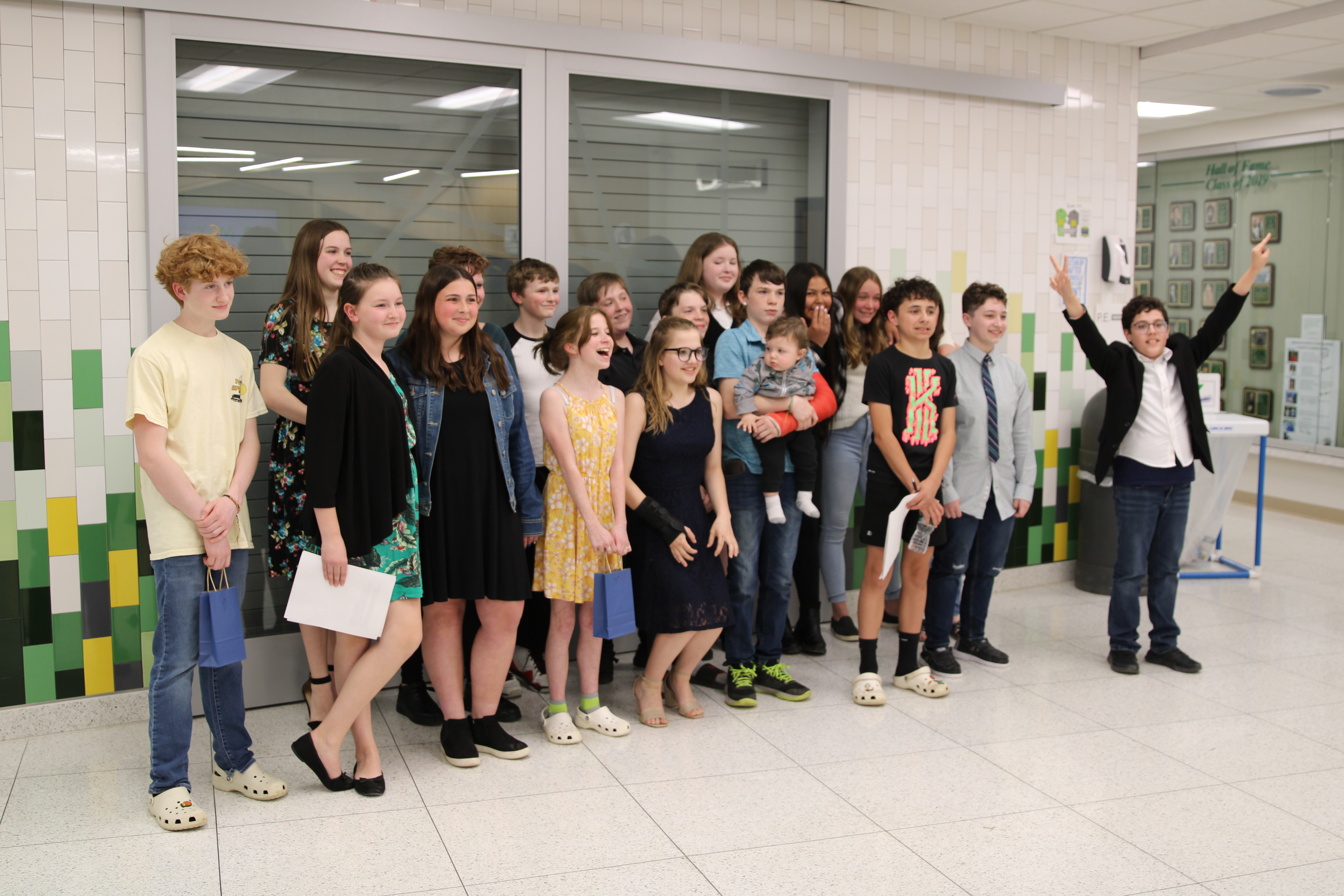 students who participated in may 2023 oratorical contest pose for group shot