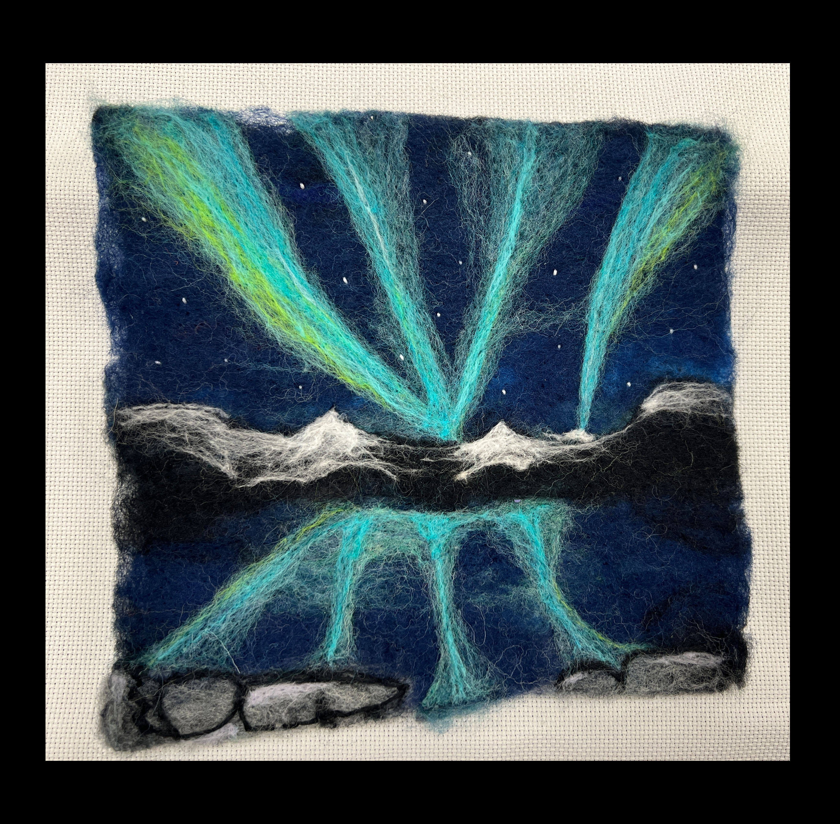 Kayla Tillinghast artwork, Northern Lights, selected for Mixed Media