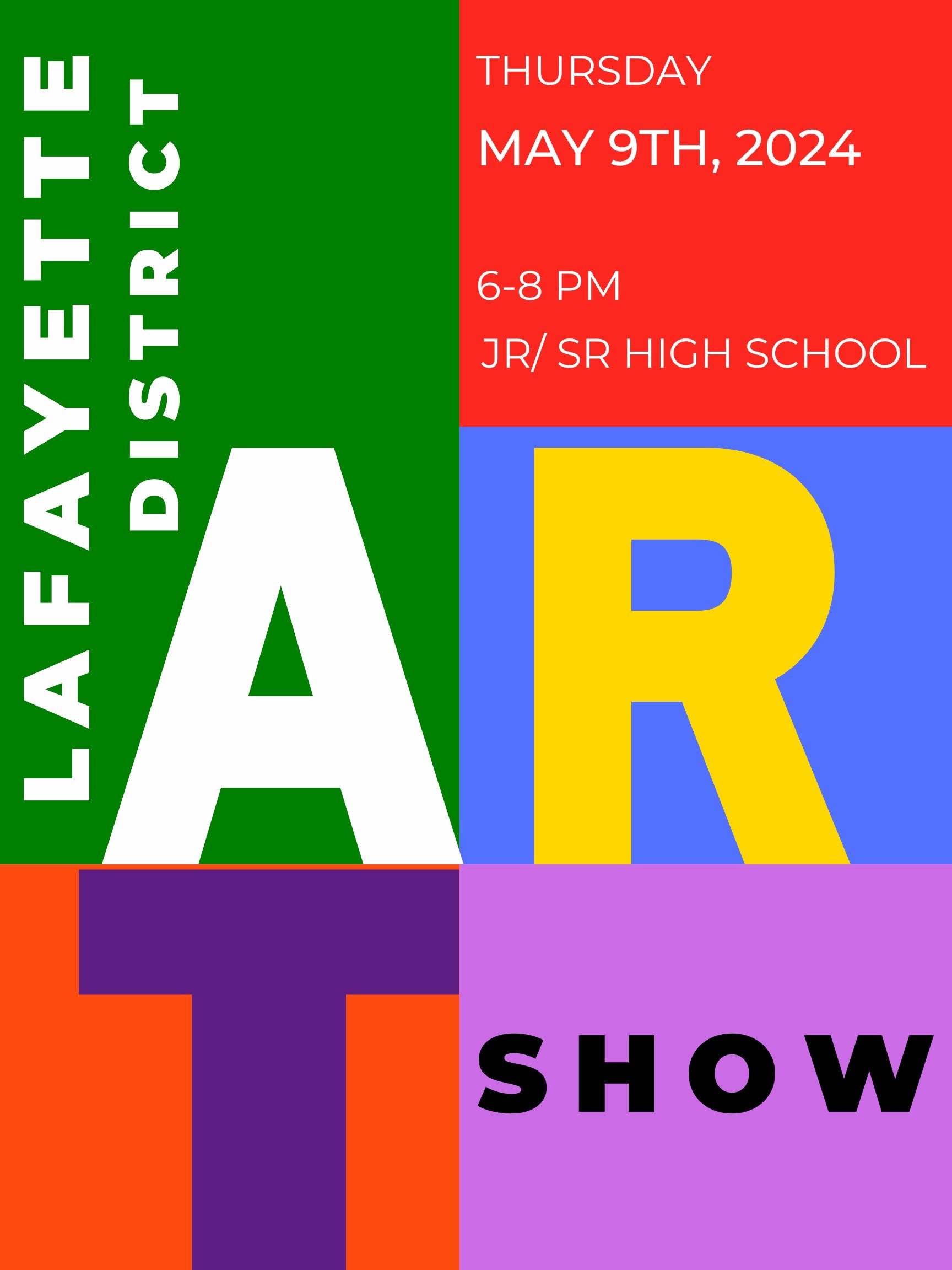 district to host art show on may 9 from 6-8 p.m. Features work from students in grades pre-K through 12